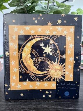 Vintage Y2K Tri-Coastal Design Celestial Photo Album Sealed Sun Moon Stars (8x9)